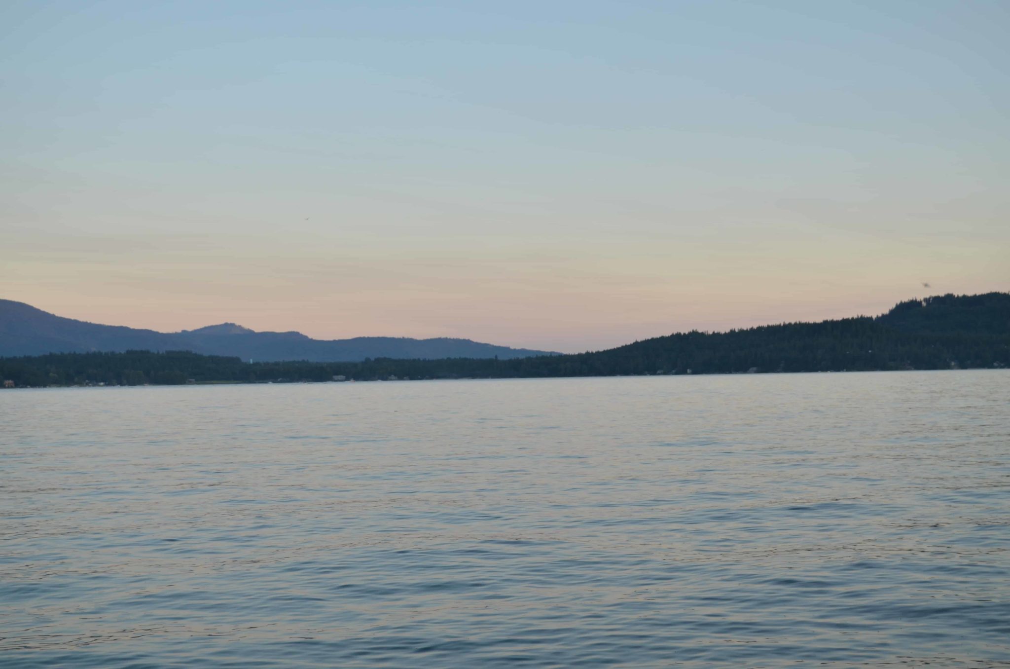 Lake Pend Oreille on a summer evening