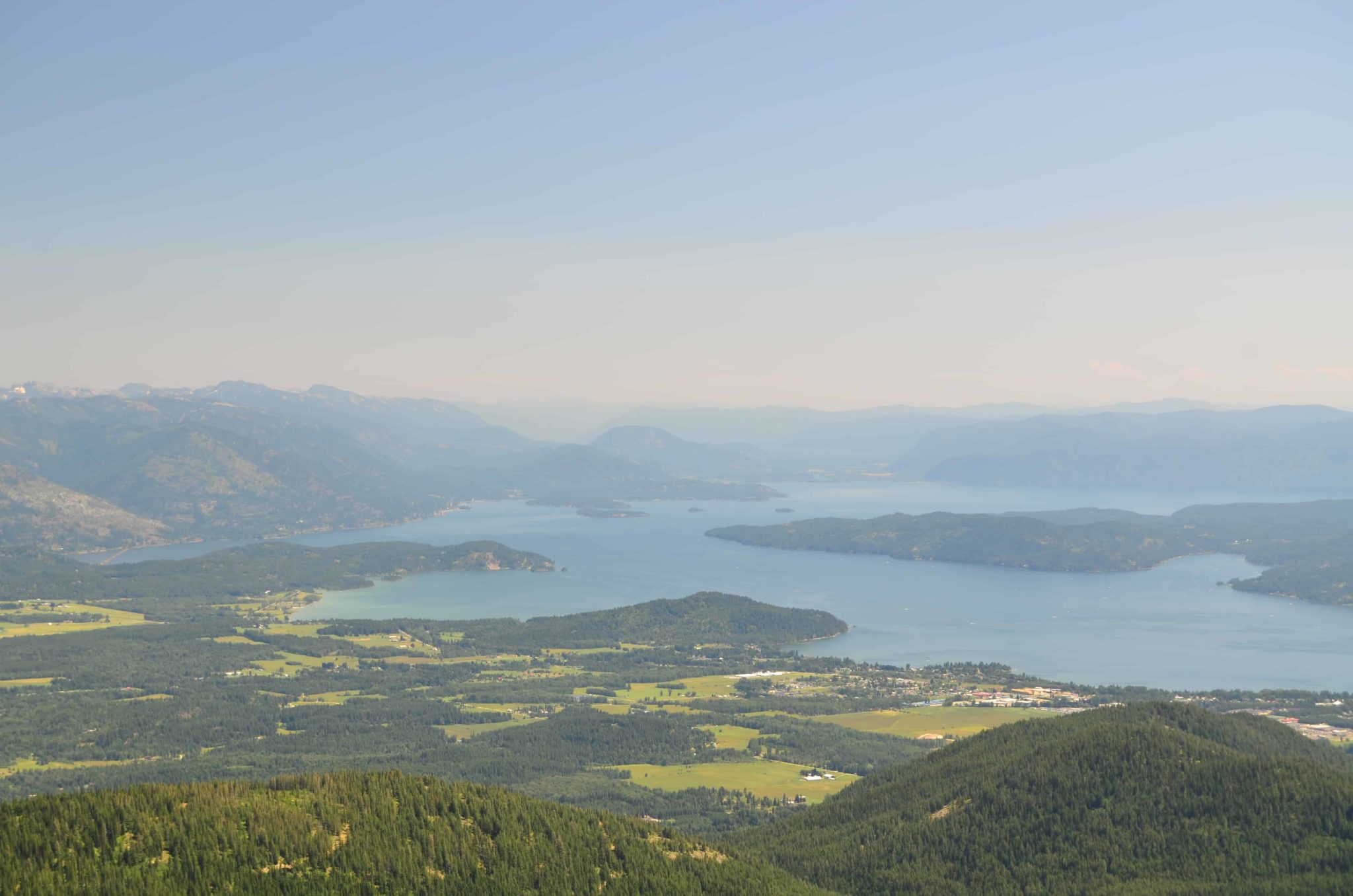 Lake Pend Oreille & Sandpoint from Schweitzer Mountain Resort